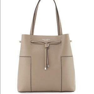 Tory Burch Leather Bucket Tote Bag
